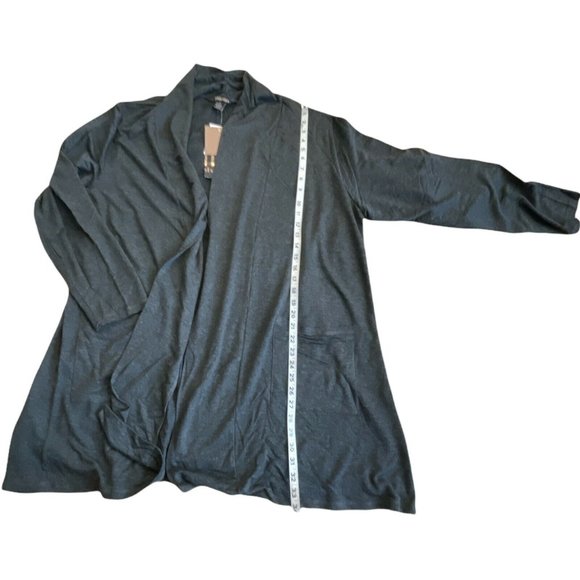 🌹Women’s Dusters Plus Size 2X BY Design Light Duster Cardigan With Pockets Grey - Picture 6 of 12